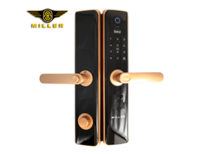 1. Khoá vân tay MILLER F7000 có thiết kế gọn dàng tay nắm dễ sử dụng