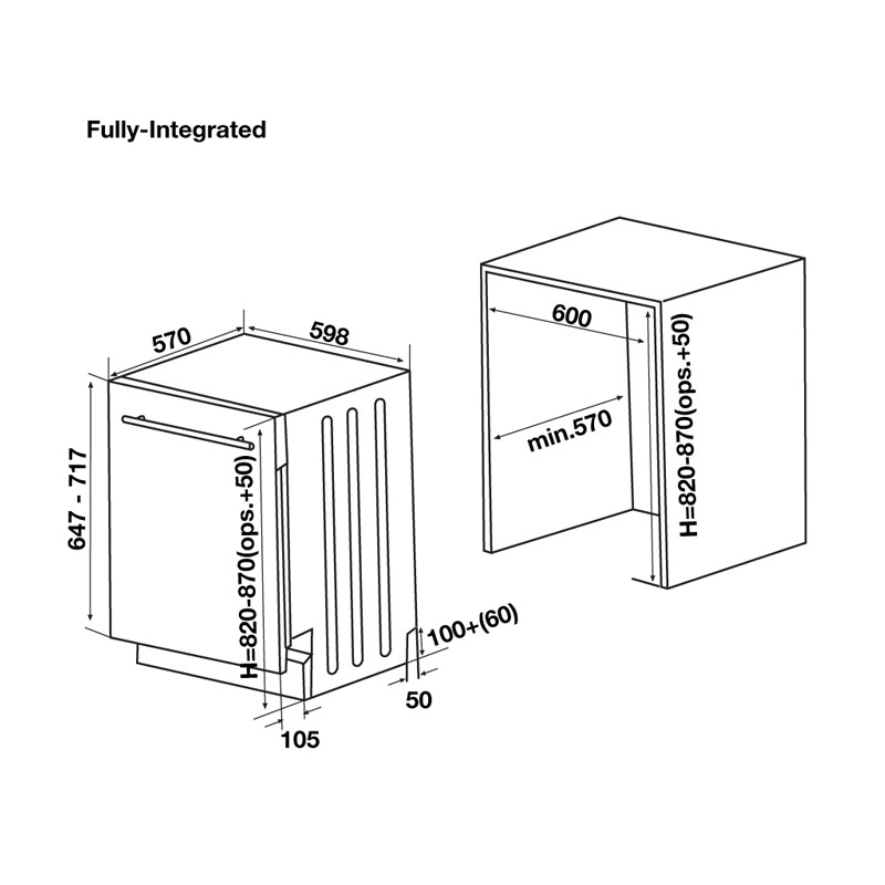 Máy rửa chén âm tủ Hafele HDW-FI60D