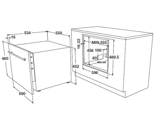 Máy Rửa Chén Âm Tủ 6 Bộ Châu Âu HAFELE HDW-I50A