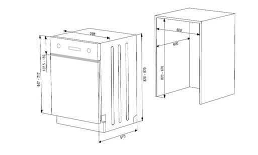 Máy rửa chén độc lập Hafele HDW-F60F