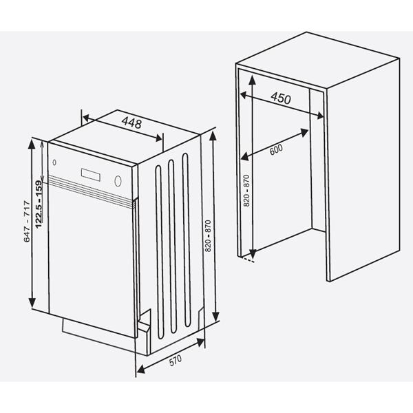 Máy rửa bát Hafele 10 bộ HDW-HI45A