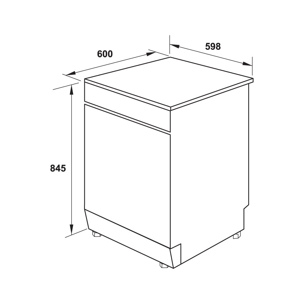 Máy rửa bát Hafele 12 bộ HDW-F60G