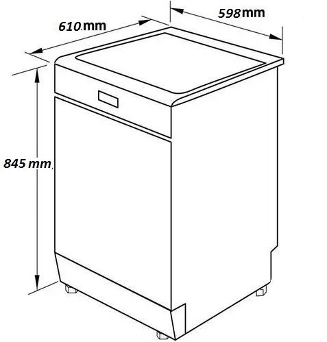 Máy rửa chén bát Hafele 15 bộ HDW-F60E