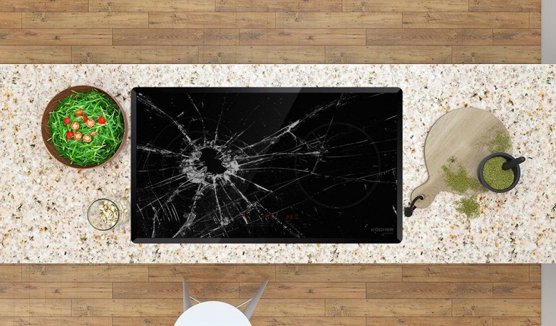 Mặt kính bị va đập mạnh