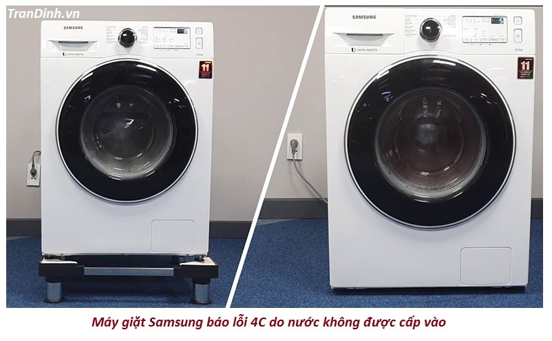 Khắc phục lỗi 4C khi nước không được cấp vào máy giặt