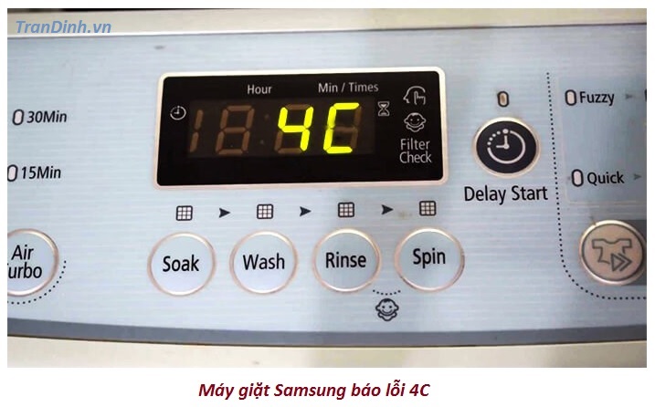 Máy giặt Samsung báo lỗi 4C là lỗi gì