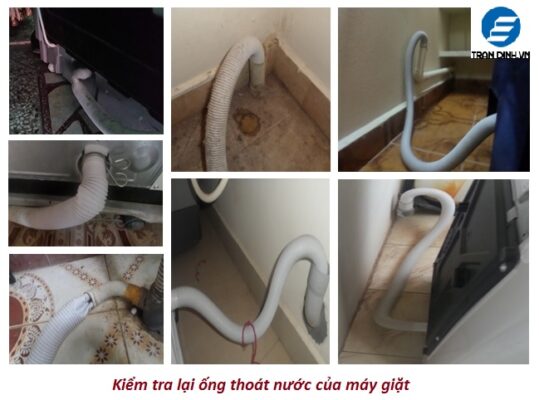 Xem lại ống thoát nước của máy giặt
