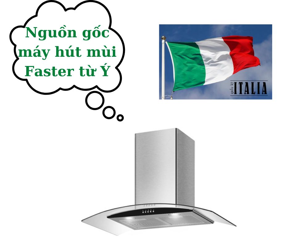 1. Nguồn gốc máy hút mùi Faster từ nước nào?