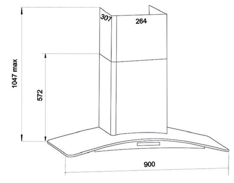 1. Thông số kỹ thuật máy hút mùi Faster FS 3588C2-90Kiểu toa máy gắn tường