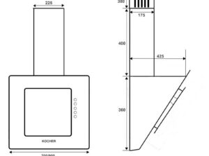 Máy hút mùi Korcher K-2080E (70cm) 4 1. Thông số kỹ thuật máy hút mùi Korcher K-2080E (70cm)