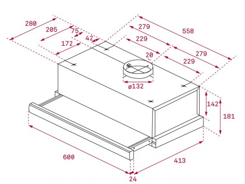 2. Thông số kỹ thuật máy hút mùi Teka TL 6310