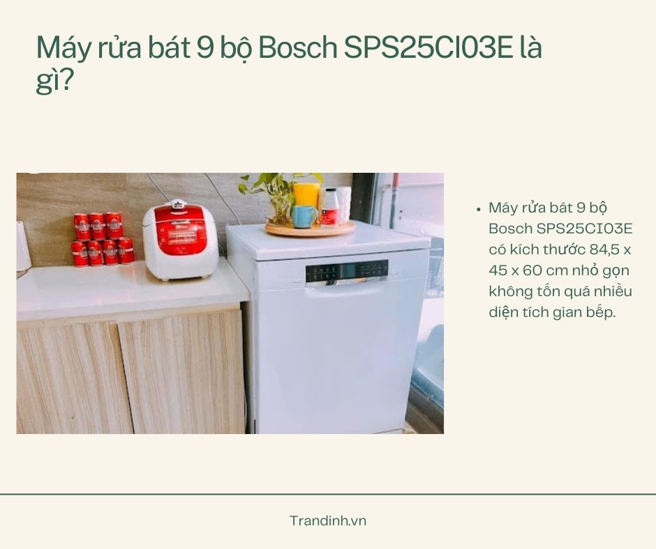 1. Máy rửa bát 9 bộ Bosch SPS25CI03E là gì?