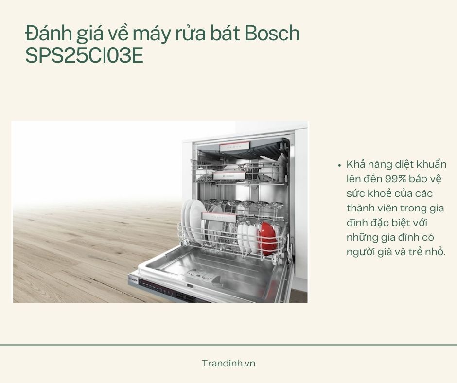 4. Lợi ích máy rửa bát máy rửa bát 9 bộ Bosch SPS25CI03E 