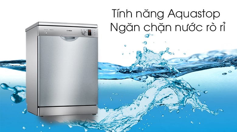 Máy rửa bát 13 bộ Bosch SMS25CI05E độc lập 12 Công nghệ Aquastop thông minh ngăn chặn nước rò rỉ tiện lợi
