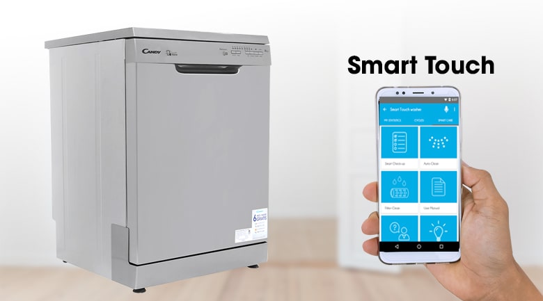 4. Công nghệ Smart Touch giúp bạn điều khiển máy rửa chén bằng Smartphone tiện dụng