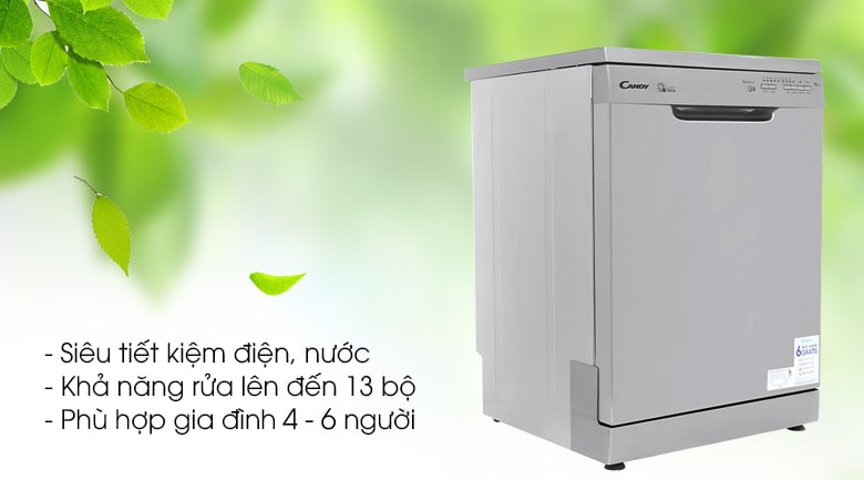 5. Khả năng tiết kiệm nước tối ưu trên máy rửa chén Candy CDP1LS39X/T