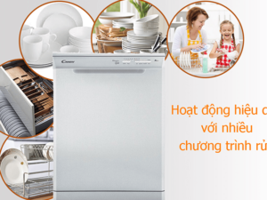 Máy rửa bát Candy CDPN 1L390PW 4 3. Máy rửa chén Candy CDP1L39W trang bị 6 chương trình rửa tiện ích