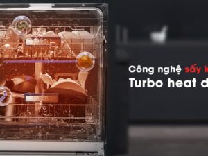 Máy rửa bát âm tủ Fujishan FJVN08-S10TB 8 bộ 8 7. Công nghệ sấy khí Turbo heat drying tiện ích trên máy rửa chén FJVN08-S10TB