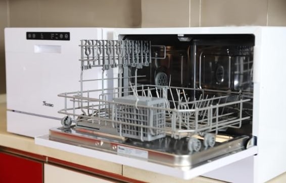 Máy rửa bát mini Texgio TG-DT2022B 6 bộ 6 Hệ thống mồi nước tiên lợi trên máy rửa chén Texgio TG-DT2022B