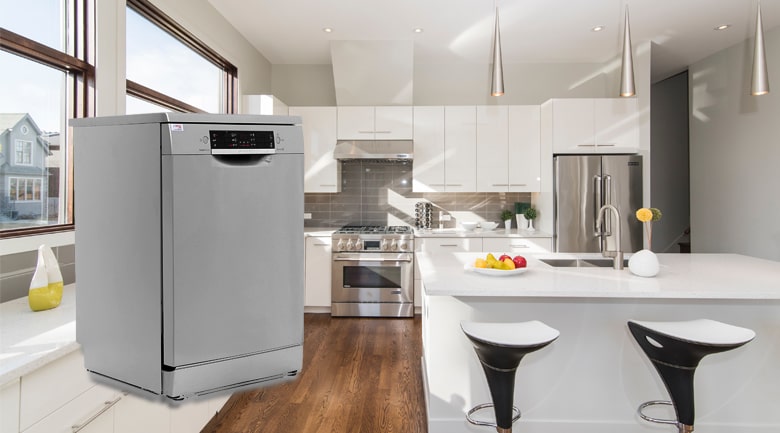 Máy rửa bát Bosch SMS46MI05E 6 3. Máy rửa bát độc lập Bosch SMS46MI05E kiểu dáng hiện đại, sang trọng