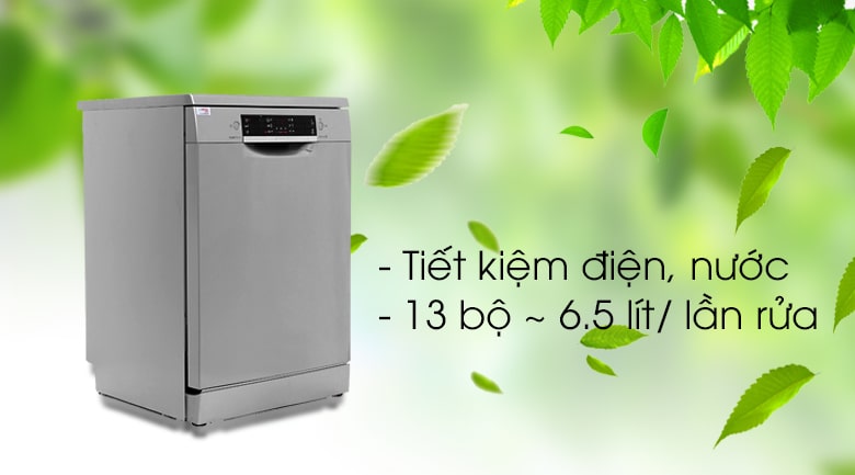 Máy rửa bát Bosch SMS46MI05E 9 6. Tiết kiệm điện và nước hiệu quả