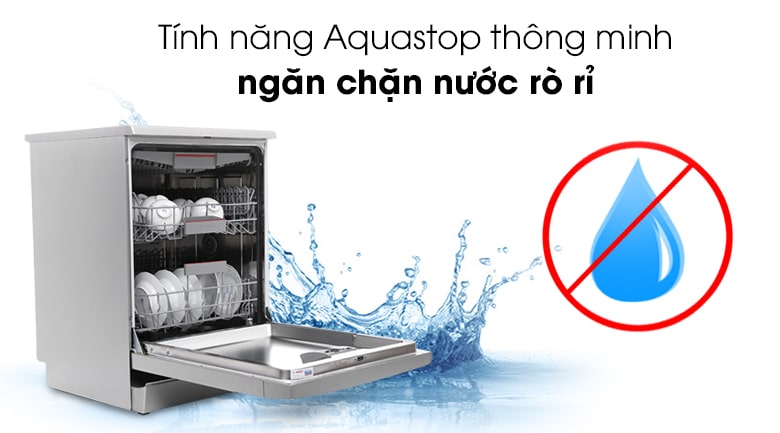 Máy rửa bát Bosch SMS46MI05E 12 9. Ngăn chặn nước rò rỉ nhờ tính năng Aquastop thông minh