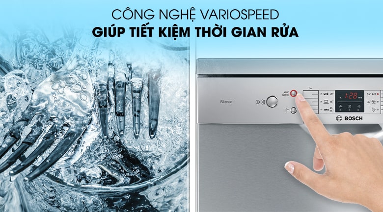 6. Tiết kiệm đến 50% thời gian rửa chén với công nghệ VarioSpeed hiện đại
