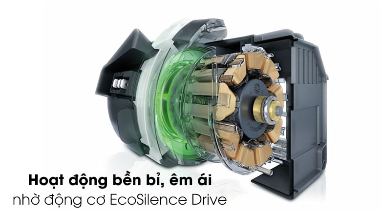 Máy rửa bát chén Bosch SMS68MI04E 14 11. Hoạt động êm ái, bền bỉ nhờ động cơ EcoSilence Drive
