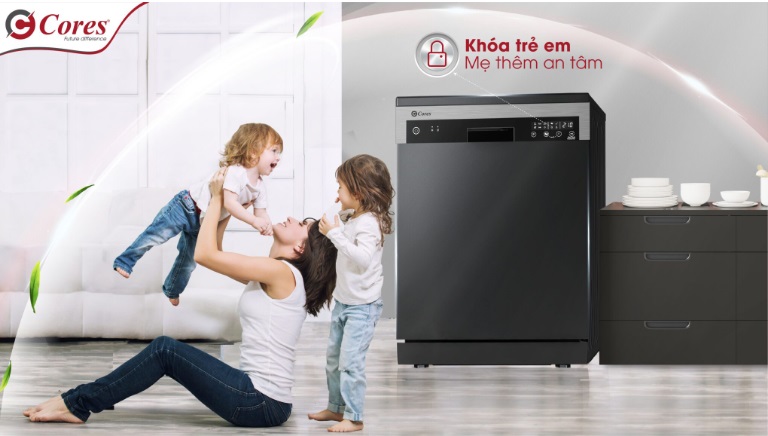Máy rửa bát Cores trang bị tính năng vượt trội