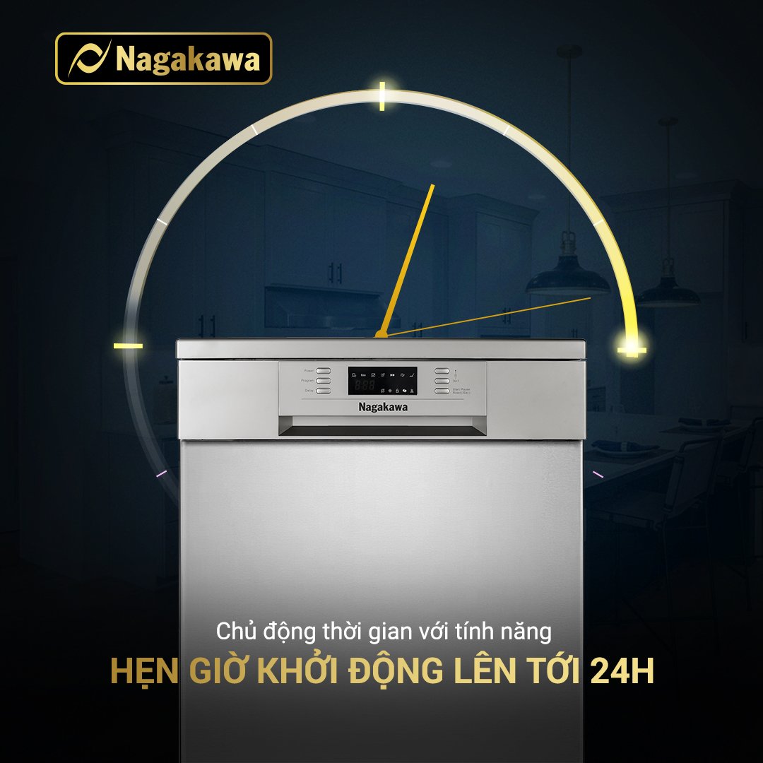 Máy rửa bát Nagakawa 8 bộ NAG NK8D01M có tốt không? 【Review】 3 2. Ưu điểm nổi bật của máy rửa bát 8 bộ Nagakawa NAG NK8D01M