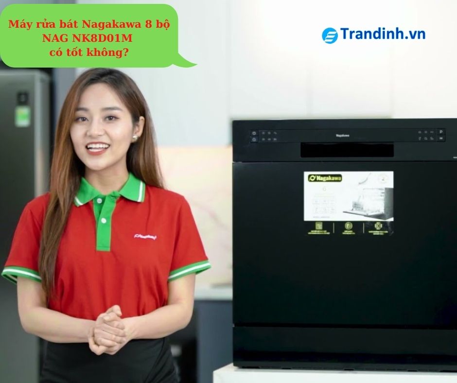 Máy rửa bát Nagakawa 8 bộ NAG NK8D01M có tốt không? 【Review】 1 máy rửa bát Nagakawa 8 bộ NAG NK8D01M có tốt không
