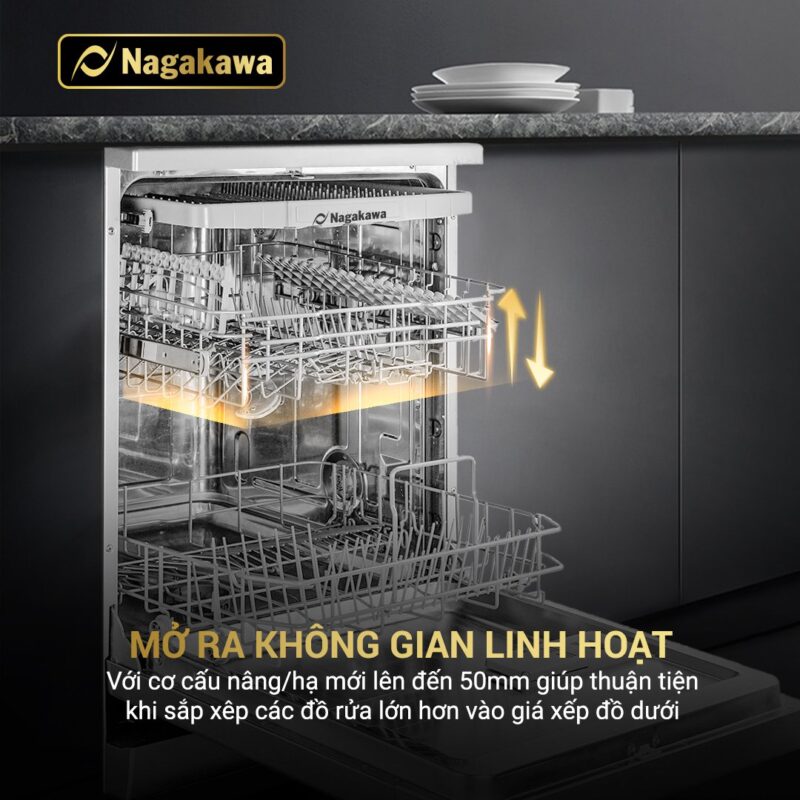 Giá để bát đãi có thể điều chỉnh dễ dàng