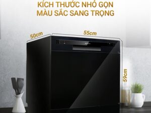 10. Kích thước của máy rửa chén giá rẻ Nagakawa NK8D01M