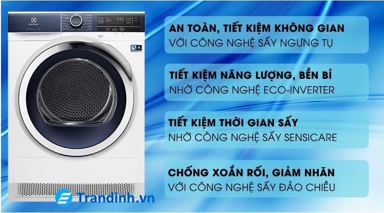 Ưu điểm của máy sấy ngưng tụ Electrolux