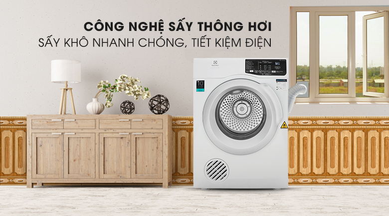 Máy sấy quần áo Electrolux Inverter có những loại nào? 2 Máy sấy quần áo Electrolux inverter dòng thông hơi