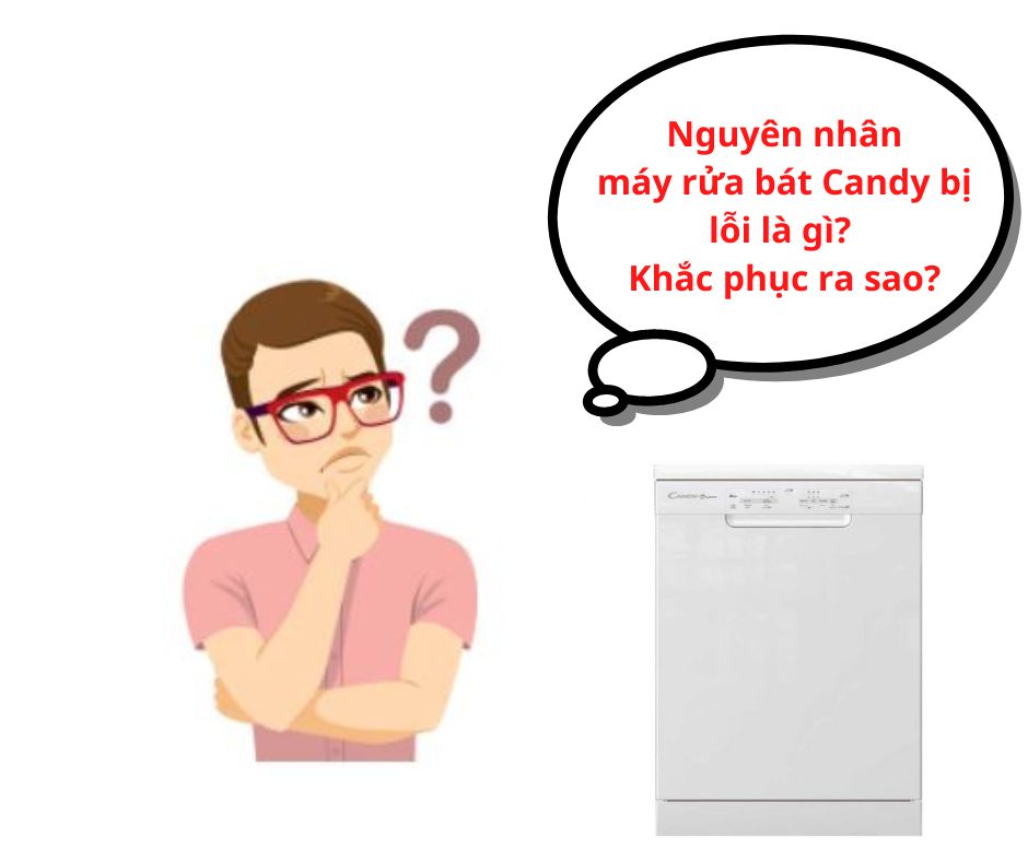 nguyên nhân máy rửa bát Candy bị lỗi 