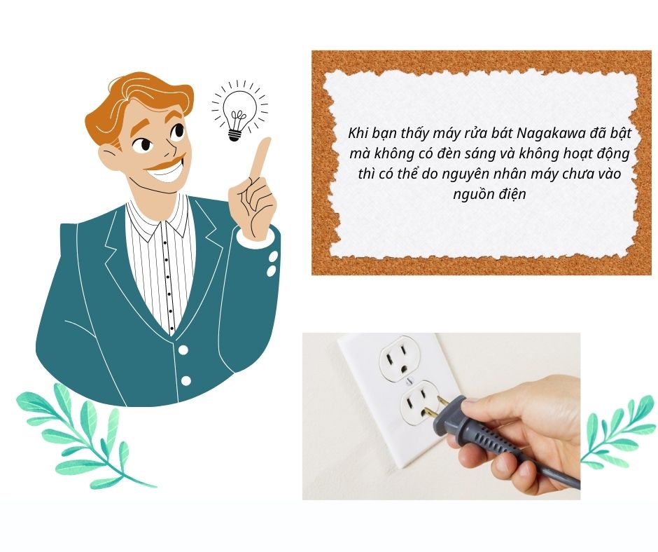 1. Nguyên nhân máy rửa bát Nagakawa không chạy?