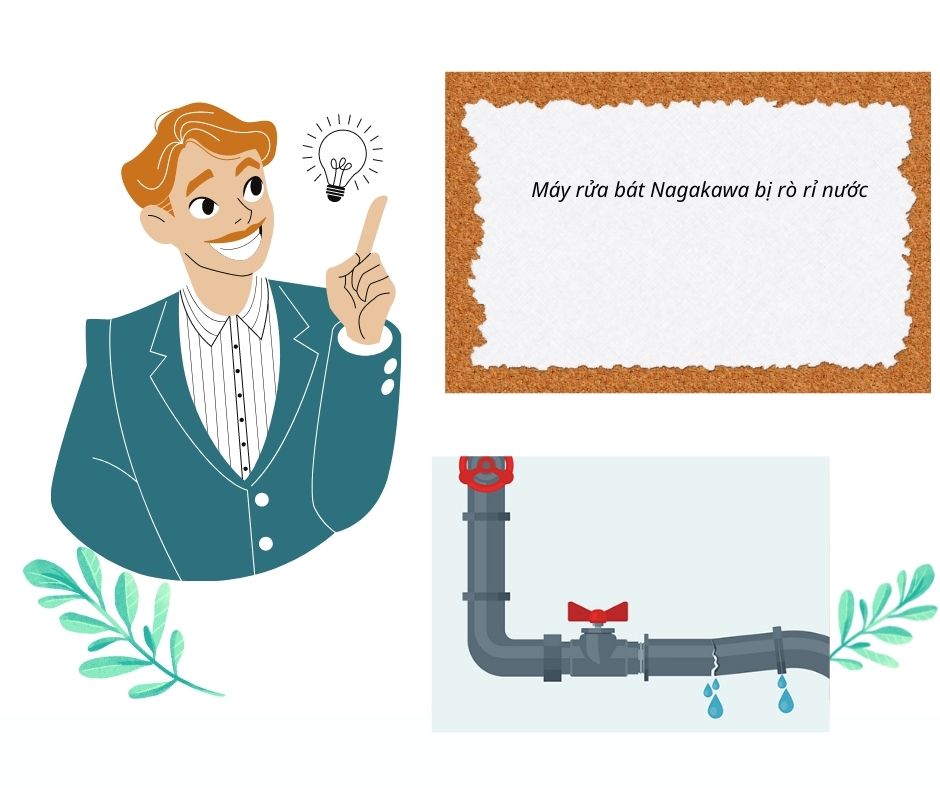 Máy rửa bát Nagakawa bị rò rỉ nước