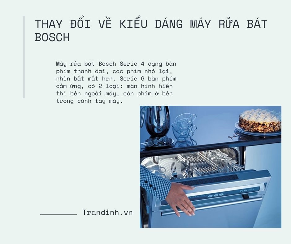 Những cải tiến nổi bật của máy rửa bát Bosch là gì? 2 1. Những cải tiến nổi bật của máy rửa bát Bosch bên ngoài