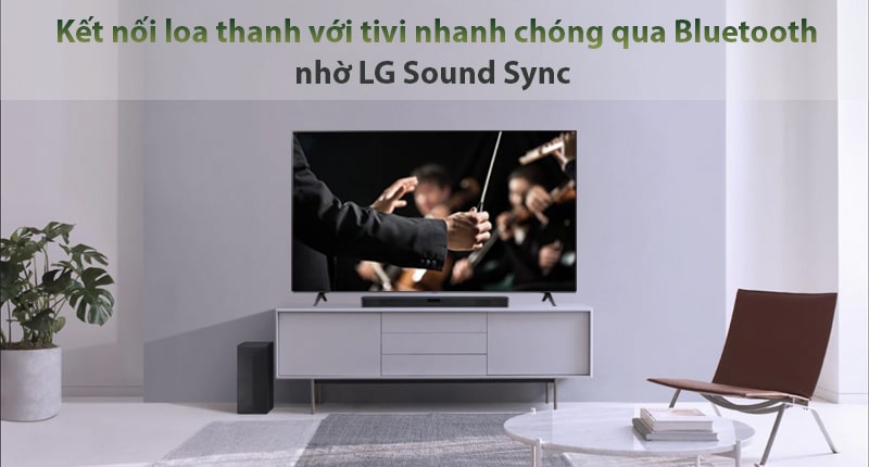 6. Tivi LG 50UP7720PTC giá rẻ đồng bộ hệ thống loa nhanh chóng, đơn giản với LG Sound Sync