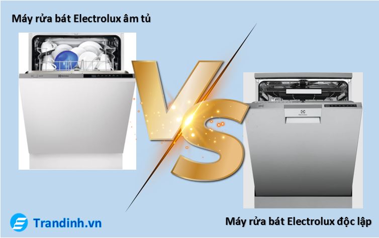 So sánh máy rửa bát Electrolux âm tủ và đôc lập