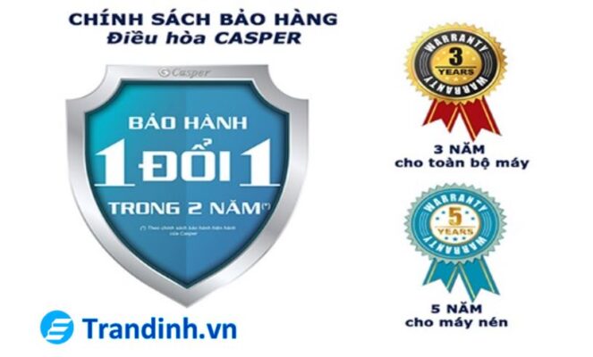 thời gian bảo hành điều hoà Casper