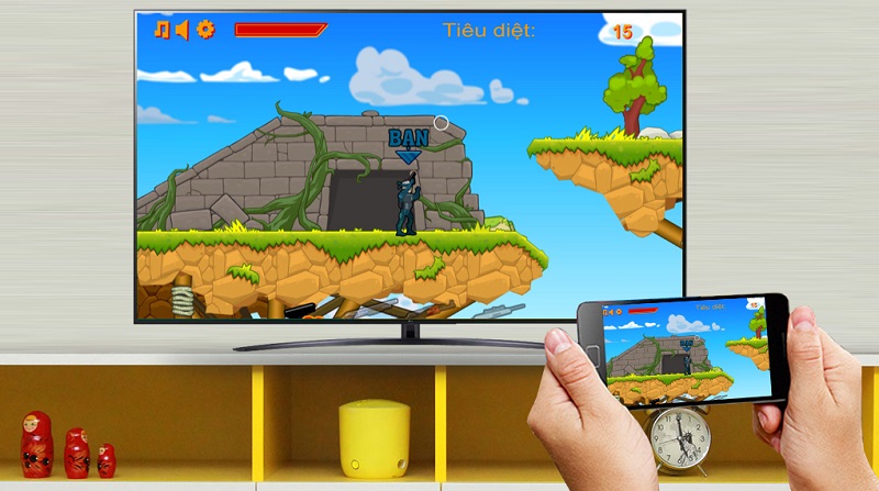 Tivi NanoCell LG 75 inch 75NANO76SQA 11 Tính năng AirPlay 2 (iPhone) và Screen Mirroring (Android)