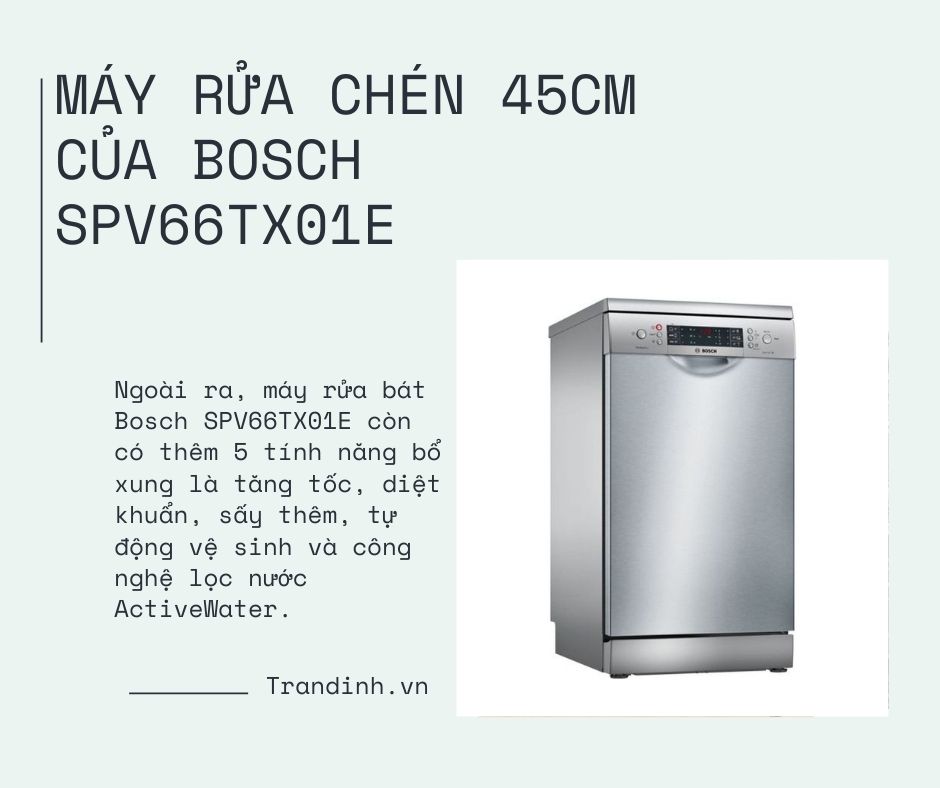 Top 3 máy rửa bát Bosch 45cm nên mua trong năm 2022 5 3. Top 3 máy rửa bát Bosch 45cm nên mua trong năm 2022