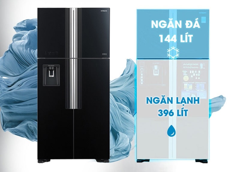 Tủ lạnh Hitachi R-FW690PGV7 GBK phù hợp gia đình có 4-5 người