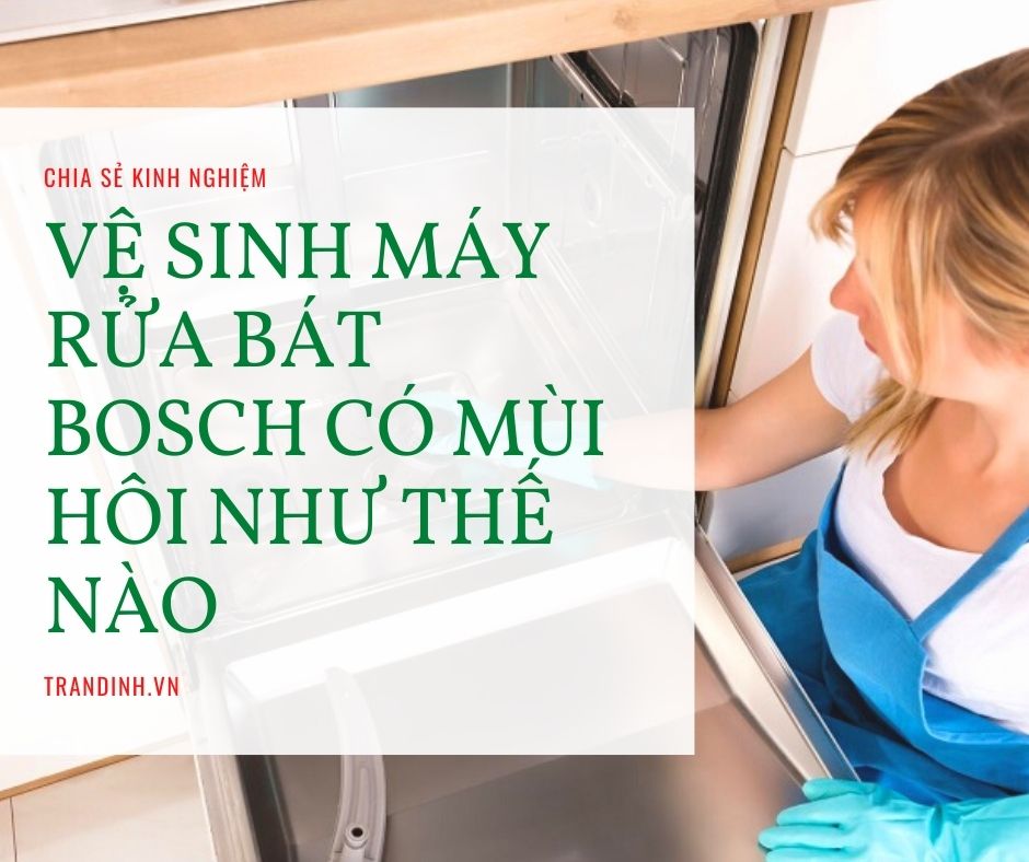 vệ sinh máy rửa bát Bosch có mùi mồ hôi