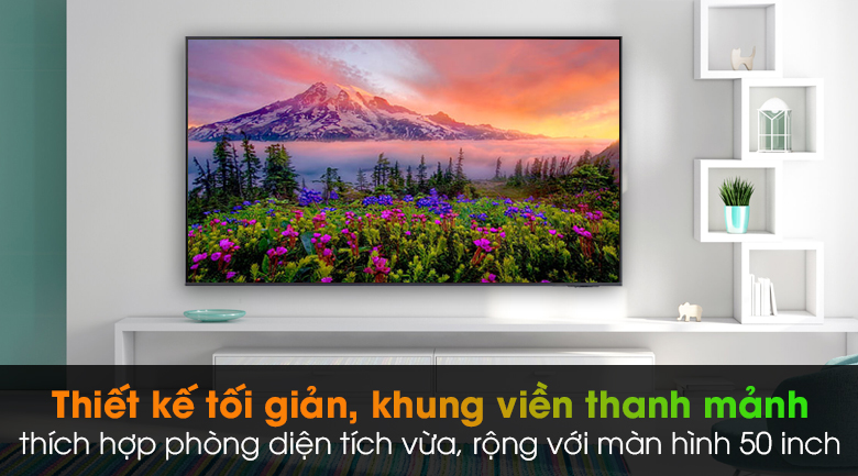 Tivi Samsung UA50AU8100 thiết kế hiện đại, thanh lịch
