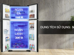 Tủ lạnh Hitachi Inverter 540 lít R-FW690PGV7X GBK - Ngăn đá và ngăn lạnh