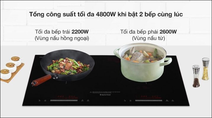 công suất bếp từ lớn