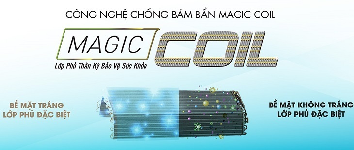 Điều hoà Toshiba RAS-H10E2KCVG-V - Công nghệ Magic Coil ngăn ngừa vi khuẩn, bụi bẩn trên dàn lạnh